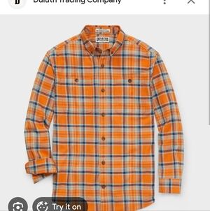 Duluth Trading Co Free Swingin' Flannel Relaxed Fit Shirt
